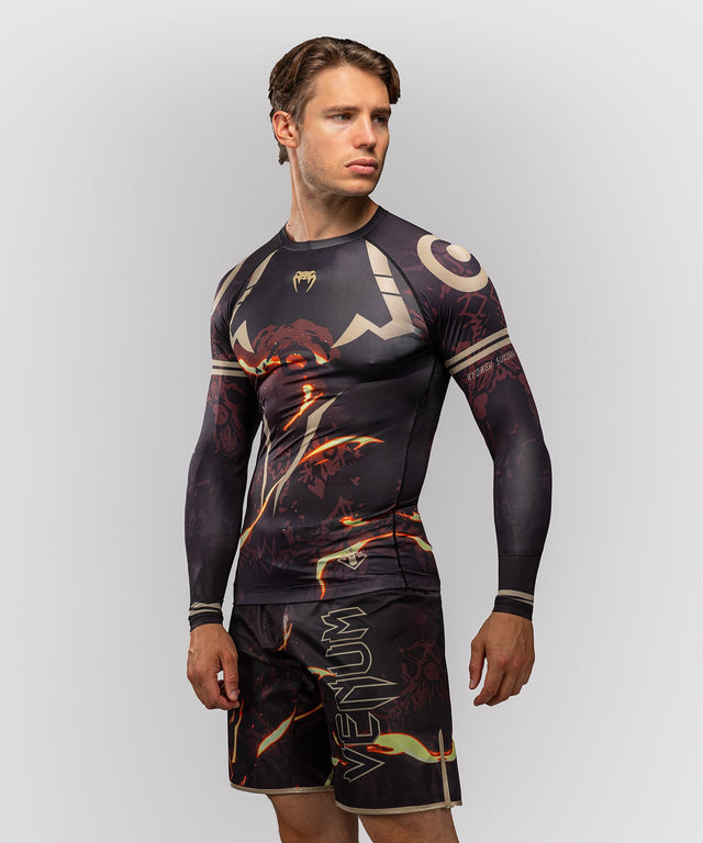 Venum Rashguard x Jujutsu Kaisen Sukuna Long Sleeves – Black/Beige