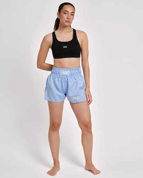 Caged Muay-Thai-Shorts Classic – Hellblau Damen