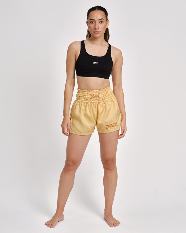 Spodenki Muay Thai Caged Classic – Peach damskie