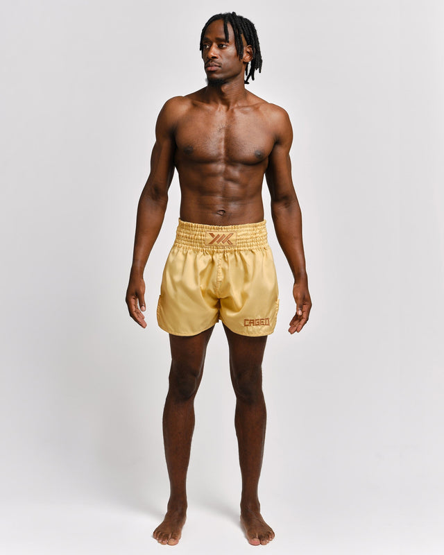Spodenki Muay Thai Caged Classic – Brzoskwiniowe