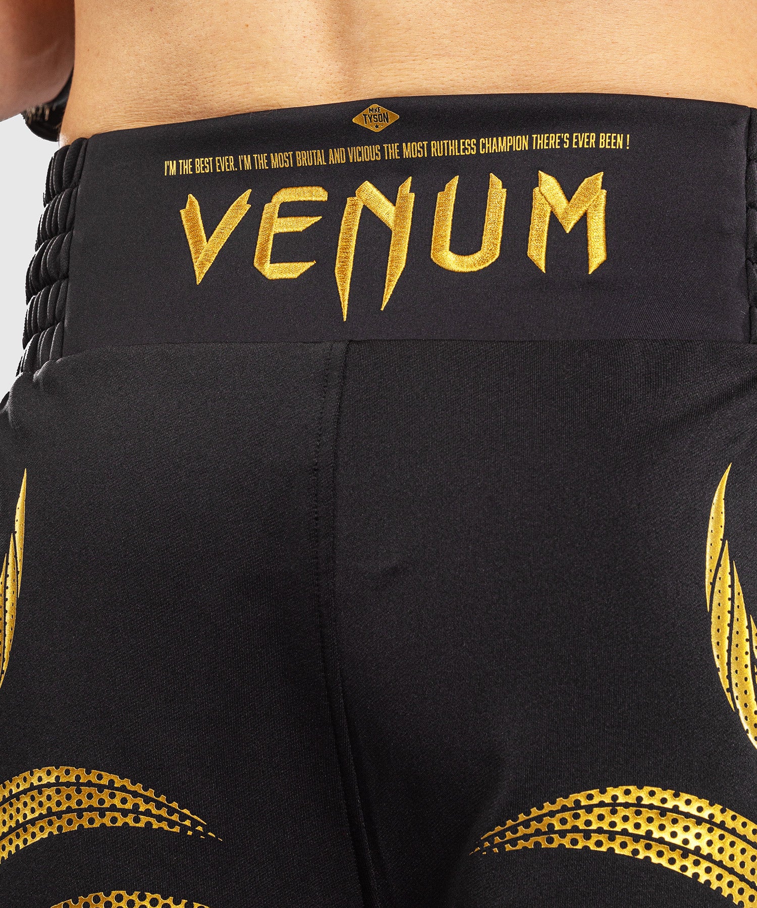 Pantalones de boxeo Venum x Mike Tyson Tiger – Negro/Oro