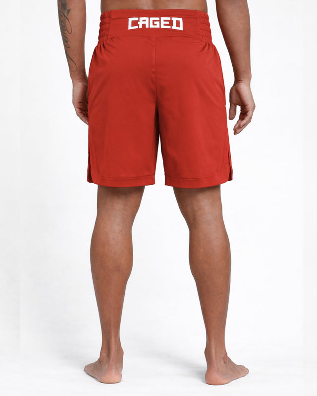 Shorts de boxe Caged Classic – Rouge