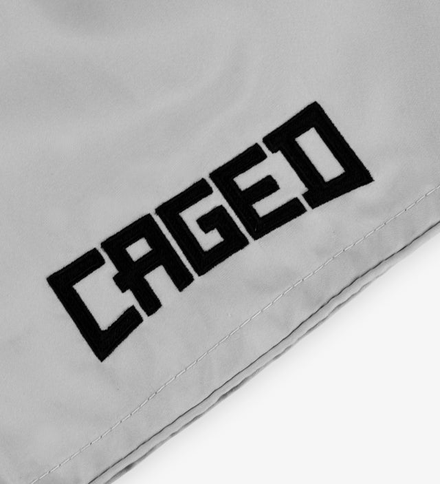 Caged Muay Thai shorts Classic – Lys grå/sort