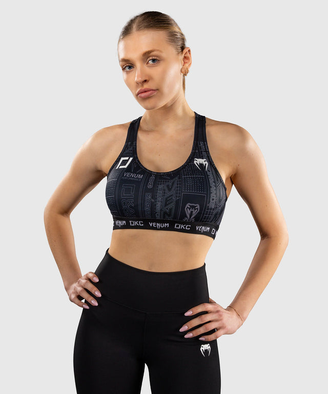 Bustier sport Venum Karate Combat – Negru/Gri