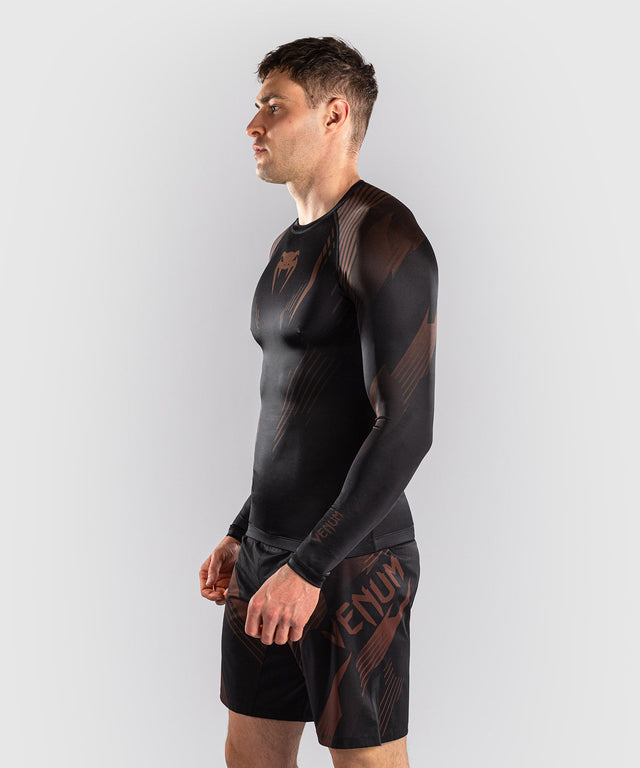 Venum Rashguard No-Gi 6.0 Långärmad – Svart/Brun