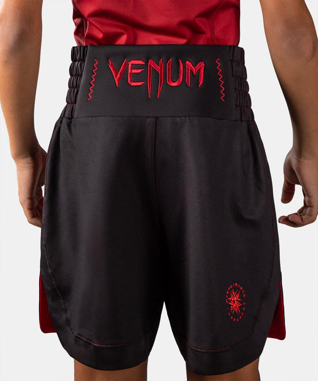 Pantalones de boxeo Venum Attack – Niños – Negro/Rojo