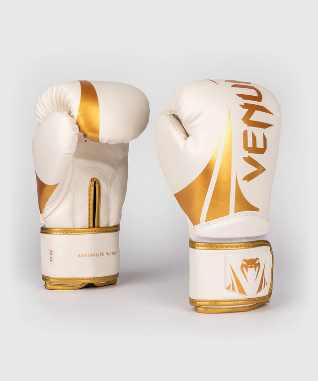 Luvas de boxe Venum Challenger 2.5 – Branco/Ouro