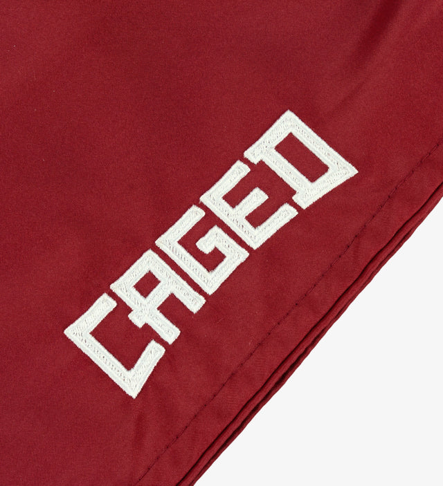 Muay Thai trenky Caged Classic – Červená/Bílá dámské