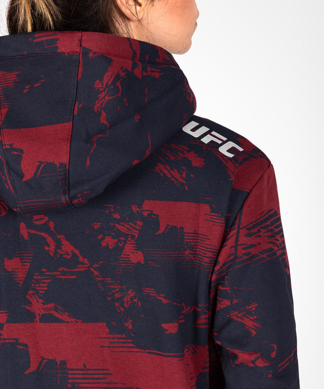 Felpa con cappuccio Venum UFC Zenith da donna – Blu navy/Bordeaux/Argento