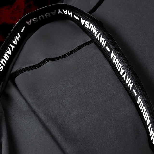 Hayabusa x UFC BJJ Rashguard Kurzarm Damen – Schwarz/Rot