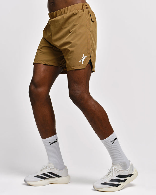 Caged Stride 2-in-1 Träningsshorts Olive – Herr