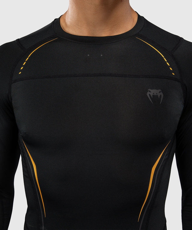 Rashguard Venum G-Core Długie Rękawy – Czarny/Złoty