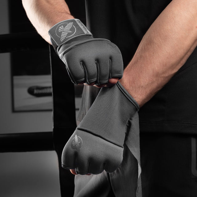 Boxerské bandáže Hayabusa Deluxe Quick – Šedé