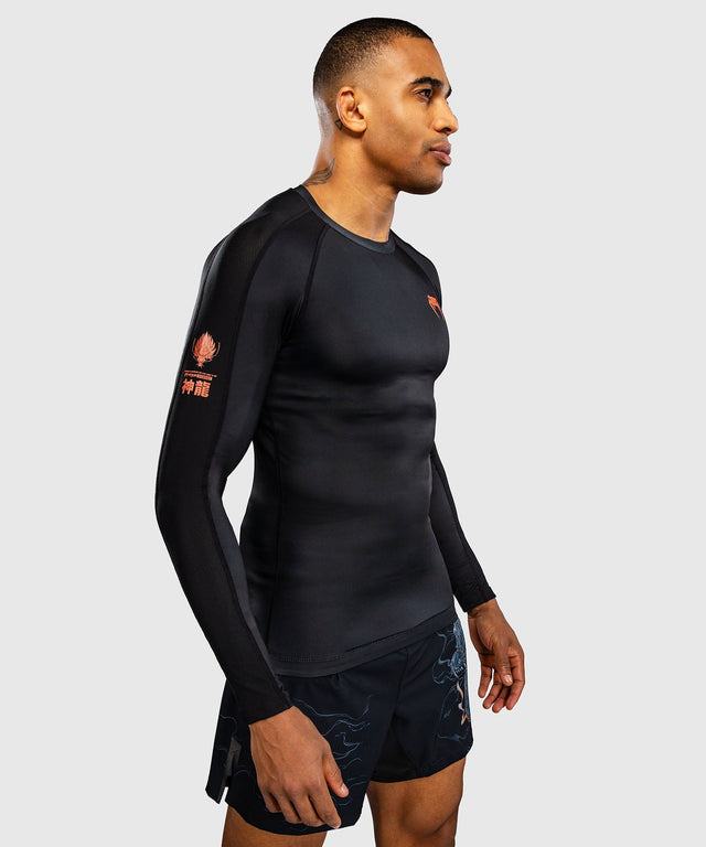 Rashguard Venum Thunder Dragon manches longues – Noir/Gris/Cuivre
