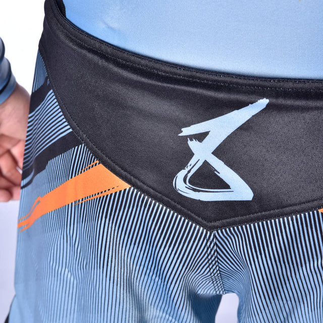 Pantalones de MMA 8 WEAPONS Shift – Gris hielo/Naranja