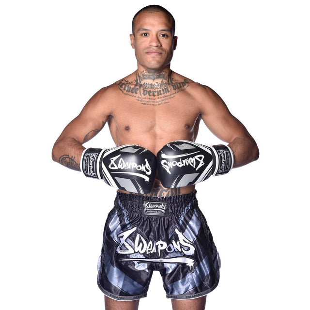 Muay Thai trenky 8 WEAPONS Shift – Matně černé