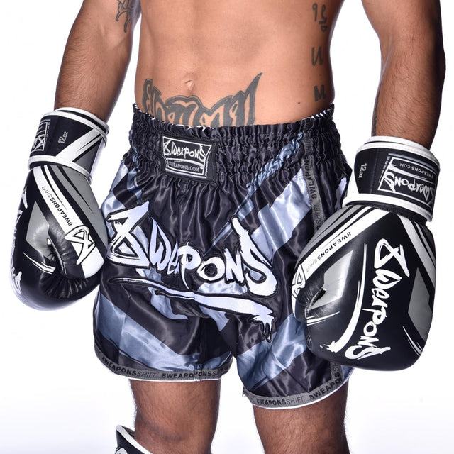 Muay Thai trenky 8 WEAPONS Shift – Matně černé