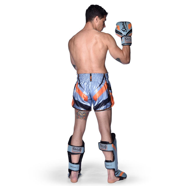 Muay Thai trenky 8 WEAPONS Shift – Ledově šedé/Oranžové