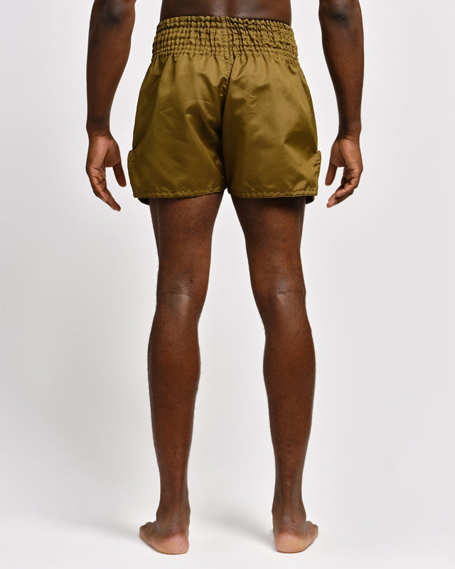 Caged Muay Thai-shorts Classic – Khaki Grön/Svart