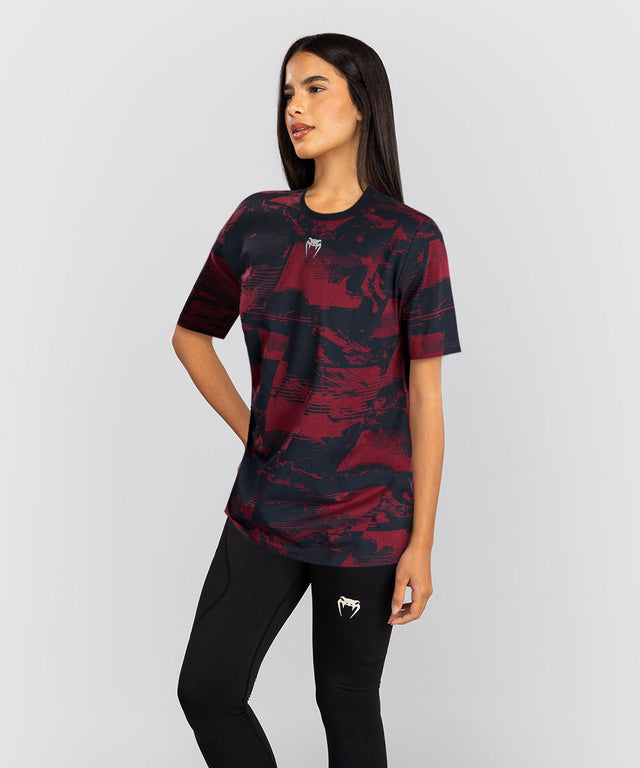 Venum UFC T-shirt Zenith för damer – Marinblå/Bordeaux/Silver