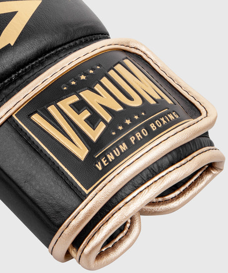 Mănuși de box profesionale Venum Hammer – Negru/Aur