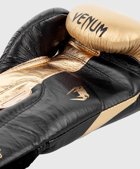Mănuși de box profesionale Venum Hammer – Negru/Aur