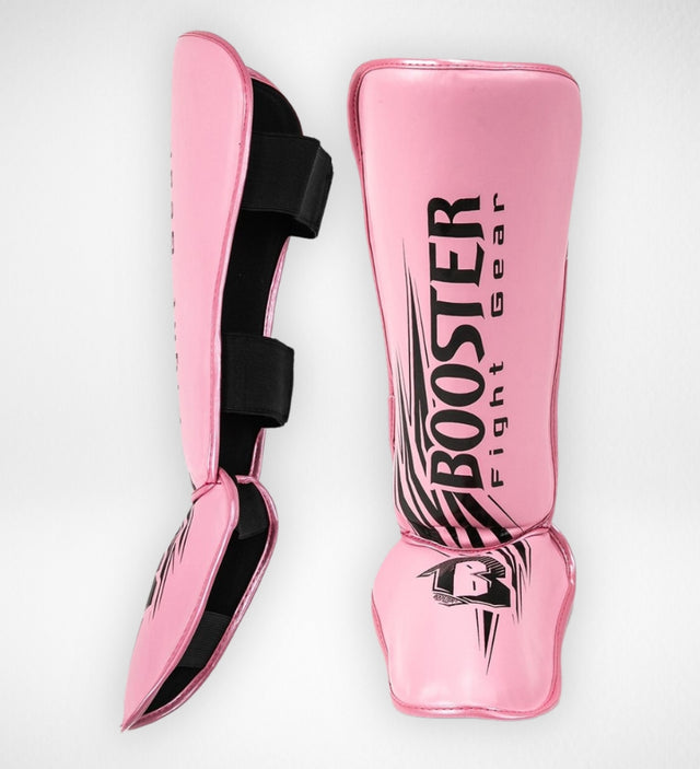 Protège-tibias Booster Kickboxing Enfant – Rose/Noir