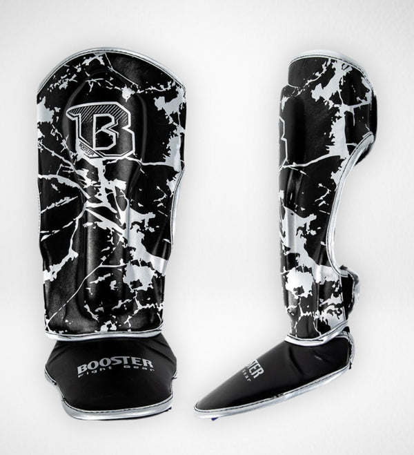 Paratibie Kickboxing Booster Marble Bambini – Nero/Argento