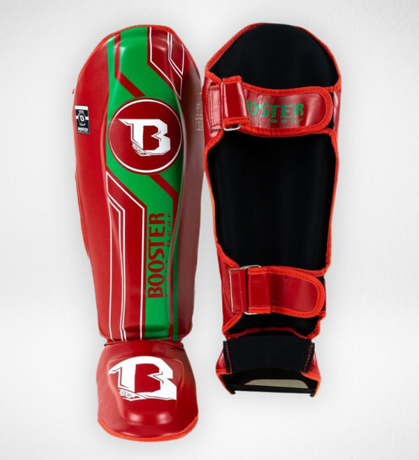 Booster Schienbeinschoner V9 'Morocco' – Rot/Grün