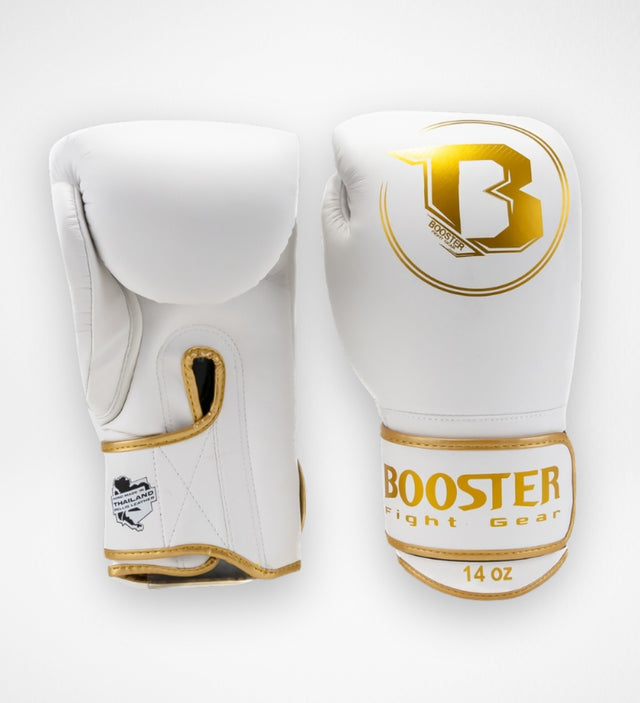 Mănuși de box Booster PRO BGL VX4 – Alb/Auriu