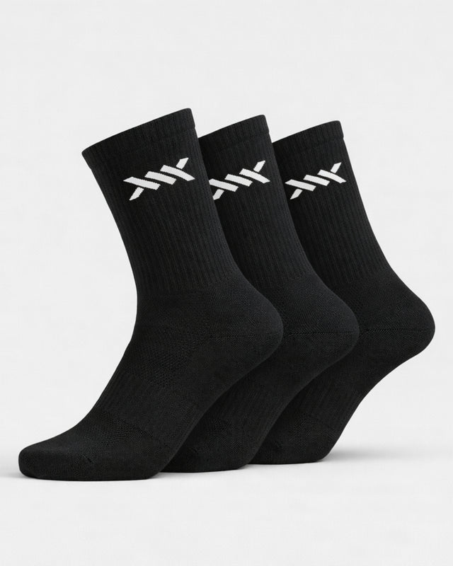 Calcetines Caged Crew – Negro – Pack de 3