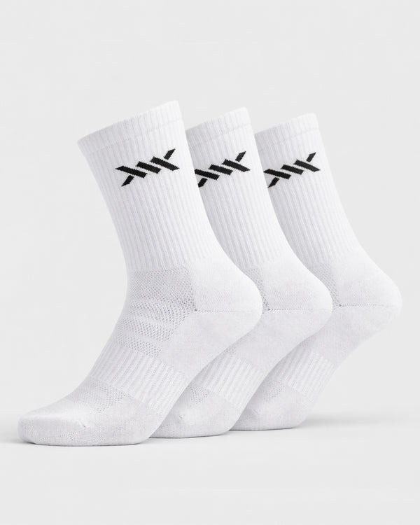 Calcetines Caged Crew – Blanco – Pack de 3