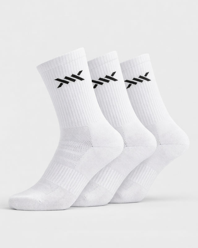 Calcetines Caged Crew – Blanco – Pack de 3