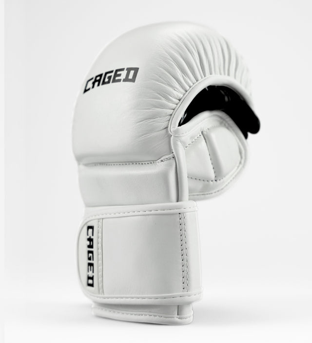 Luvas de sparring MMA Caged X Series – Branco/Preto