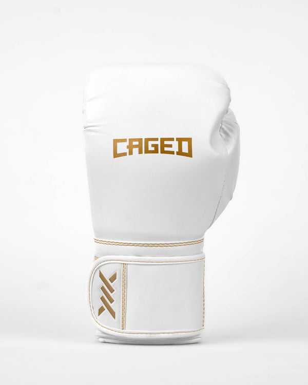 Caged Core Boxhandschuhe – Weiß/Gold