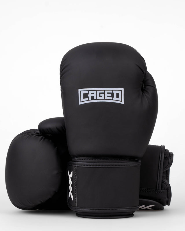 Caged Bokshandschoenen Shadow - Mat Zwart/Wit
