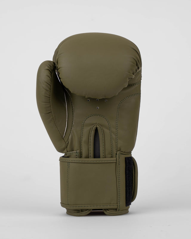 Guantes de boxeo Caged Shadow – Caqui Verde/Oro