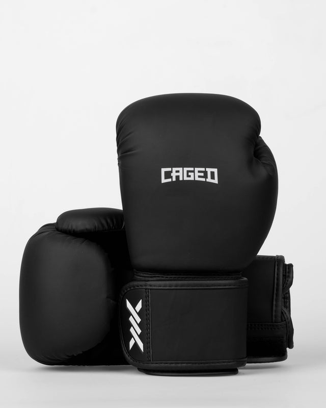 Guantoni da boxe Caged Spark Bambini – Nero opaco/Bianco