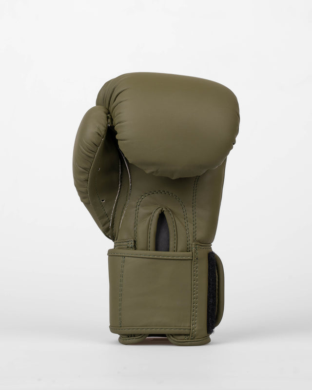 Dětské boxerské rukavice Caged Spark – Khaki zelená/Zlatá