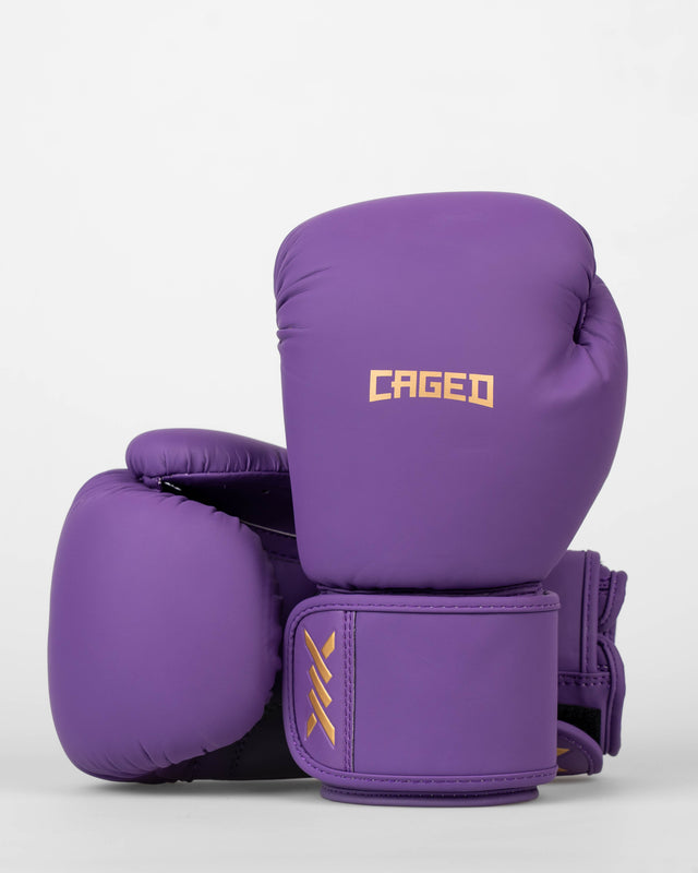 Mănuși de box Caged Spark Copii – Violet/Aur