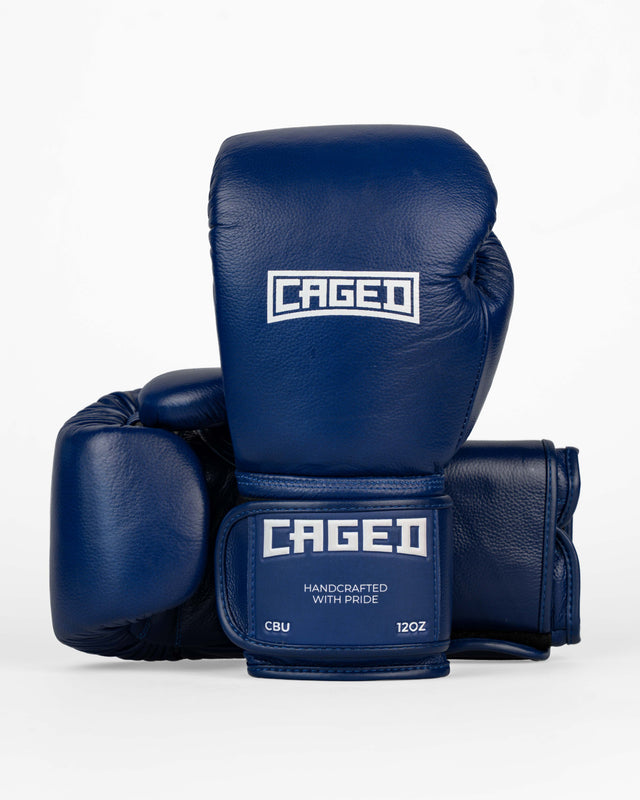 Guantes de boxeo Caged 'X' Series – Azul marino/Blanco