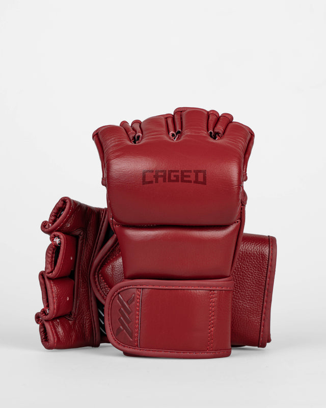 MMA rukavice Caged 'X' Series – Bordeaux červená