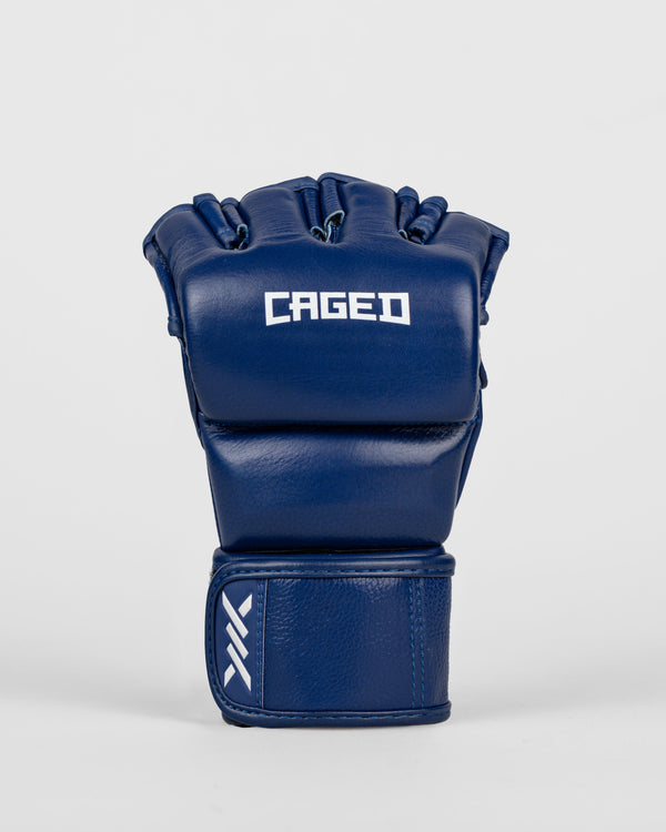 Caged MMA-handsker 'X' Series - Navy Blå/Hvid
