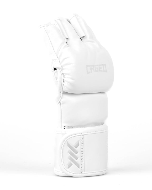 Caged MMA-Handschuhe Shadow – Weiß/Weiß