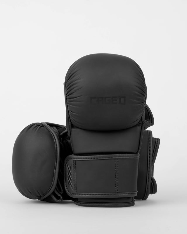 Luvas de sparring MMA Caged Shadow – Preto Mate
