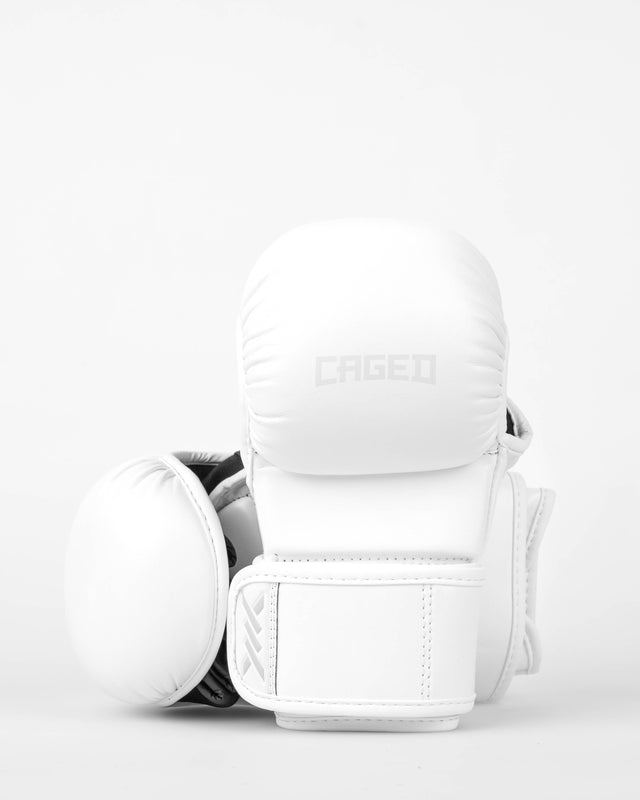Caged MMA sparringhandskar Shadow – Vit/Vit