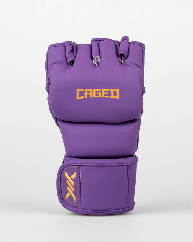 MMA rukavice Caged Shadow – Fialové/Zlaté