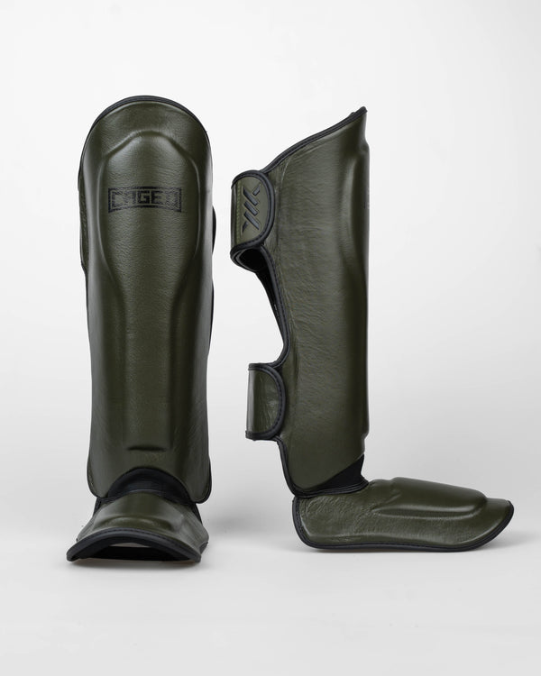 Ochraniacze na piszczele Caged 'X' Series – Khaki/Czarne