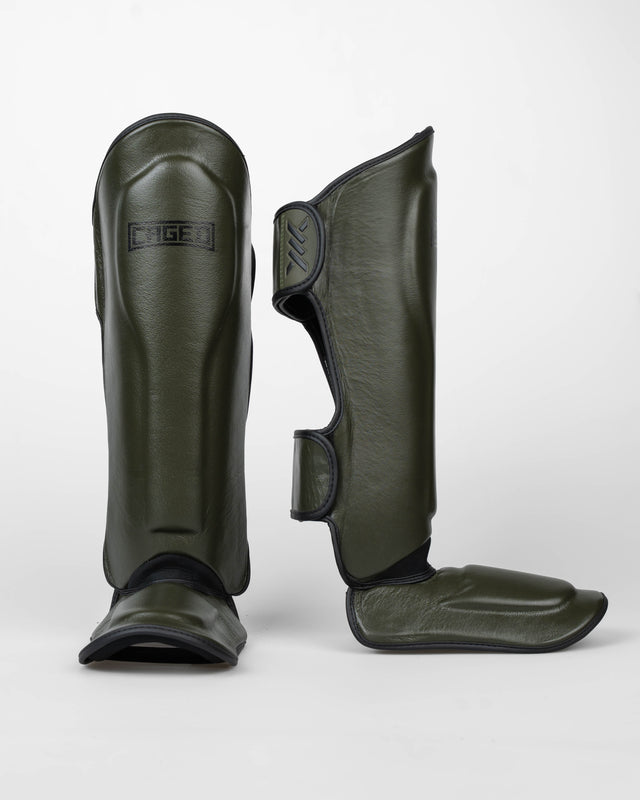 Ochraniacze na piszczele Caged 'X' Series – Khaki/Czarne