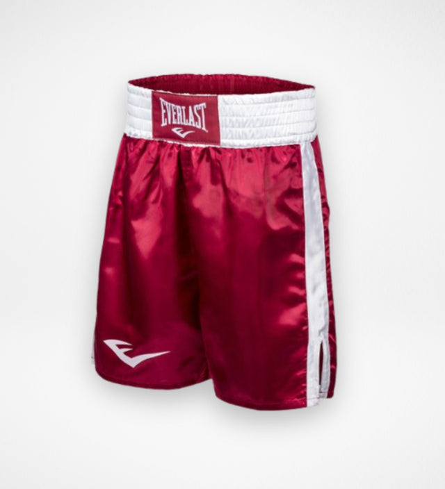 Pantalones de boxeo Everlast – Rojo/Blanco